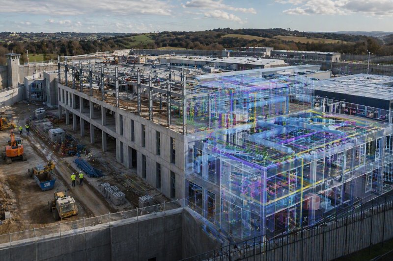 Part built prison with BIM model