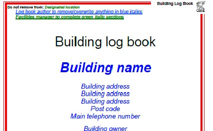 CIBSE TM31 Building Log Book Technical Authoring explained